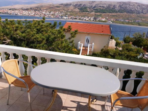 2 bedrooms appartement at Pag 100 m away from the beach with sea view enclosed garden and wifi